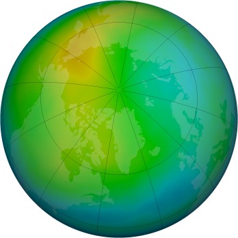 Arctic ozone map for 1979-11